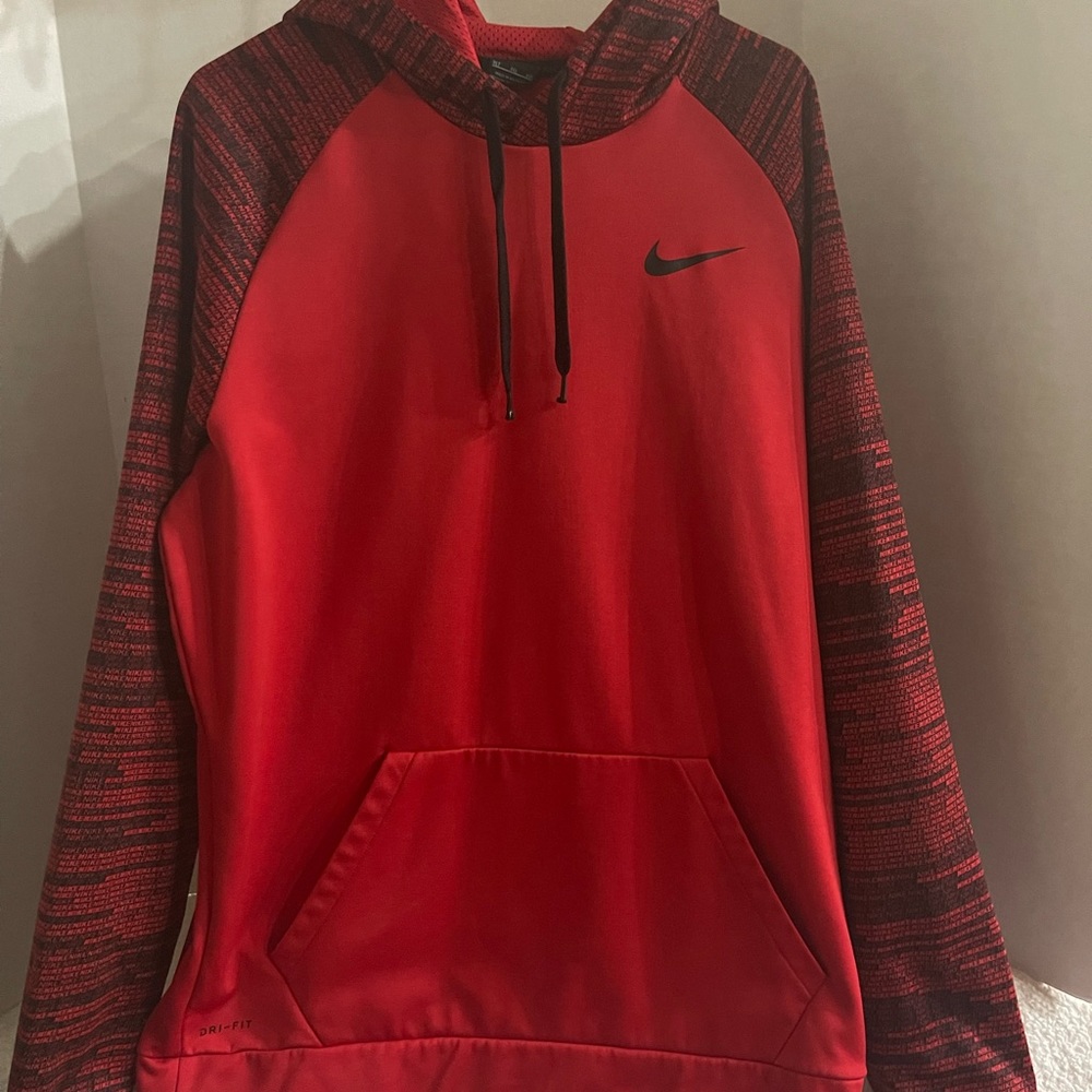 Nike Dri fit hoodie red XLT